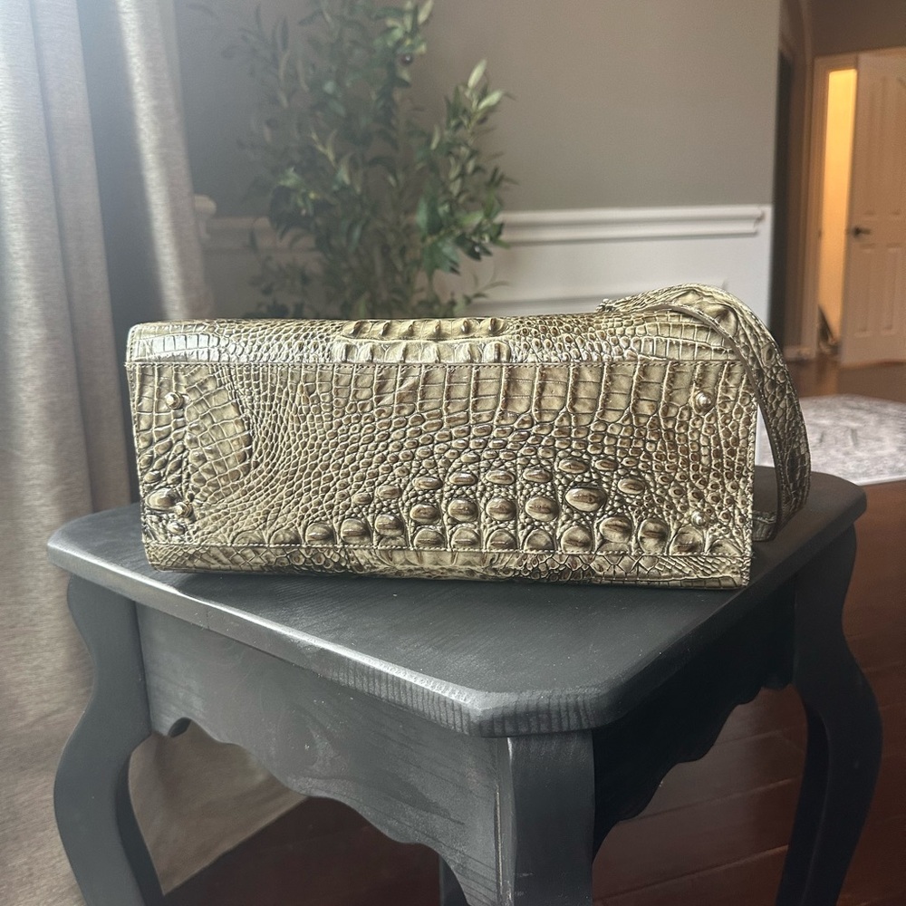 Brahmin Priscilla Satchel Forest Melbourne - RARE - 2 Eye Medallions - Picture 8 of 15